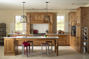 Photo of natural wood cabinets from Mid Continent