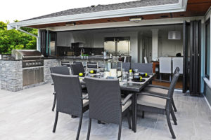 A photo of NanaWall's folding glass door