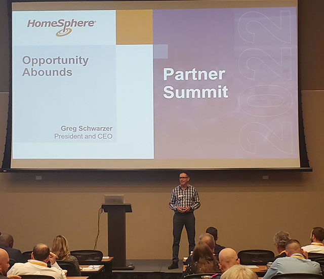 Greg Schwarzer, HomeSphere CEO presents Keynote Address