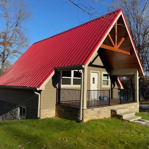 Vertical Seam - Patriot Red - Concealed Fastened Roof Panels